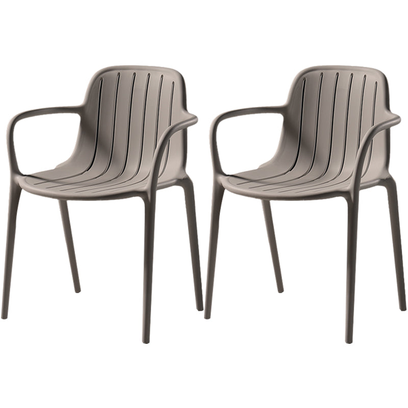 Chaise de salle à manger contemporaine en plastique, chaise latérale arrière Windsor pour usage domestique