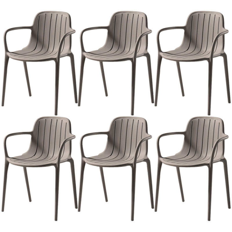 Chaise de salle à manger contemporaine en plastique, chaise latérale arrière Windsor pour usage domestique