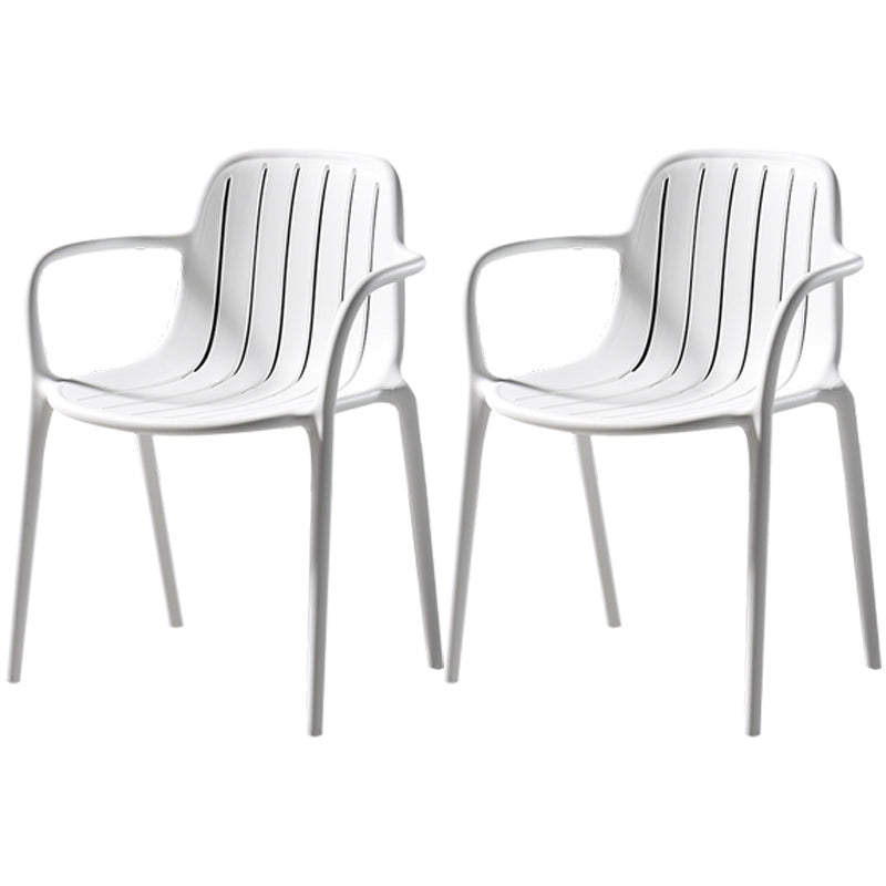 Chaise de salle à manger contemporaine en plastique, chaise latérale arrière Windsor pour usage domestique