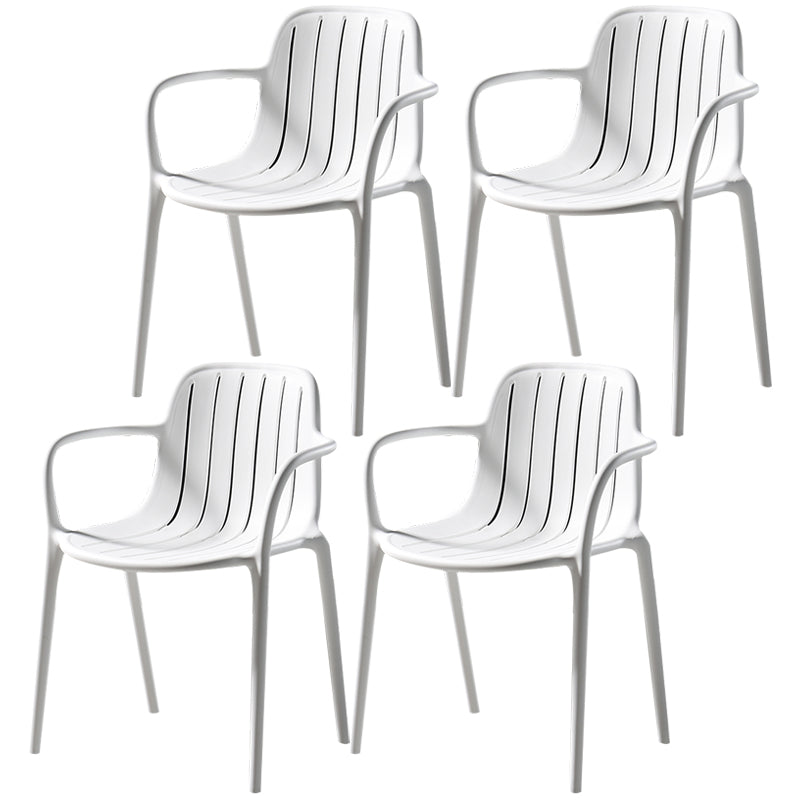 Chaise de salle à manger contemporaine en plastique, chaise latérale arrière Windsor pour usage domestique