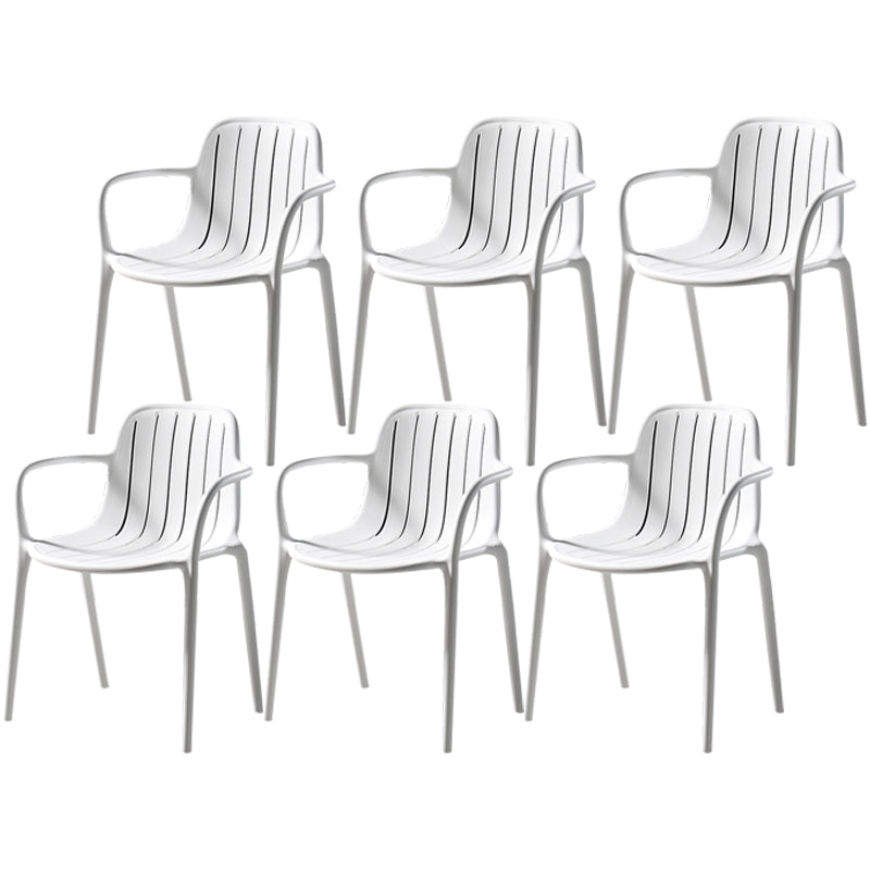 Chaise de salle à manger contemporaine en plastique, chaise latérale arrière Windsor pour usage domestique