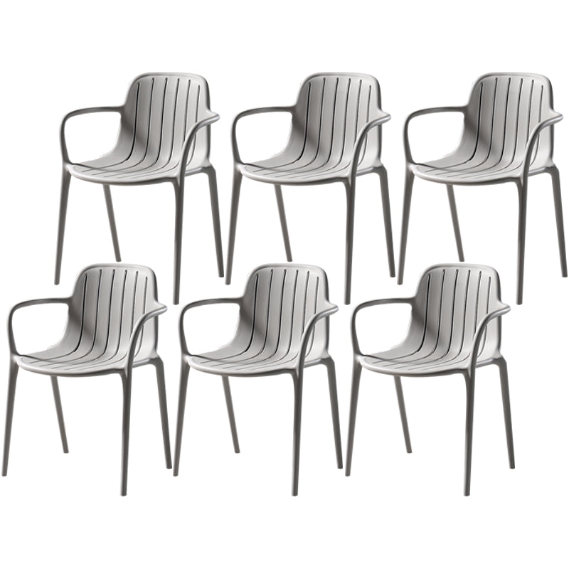 Chaise de salle à manger contemporaine en plastique, chaise latérale arrière Windsor pour usage domestique