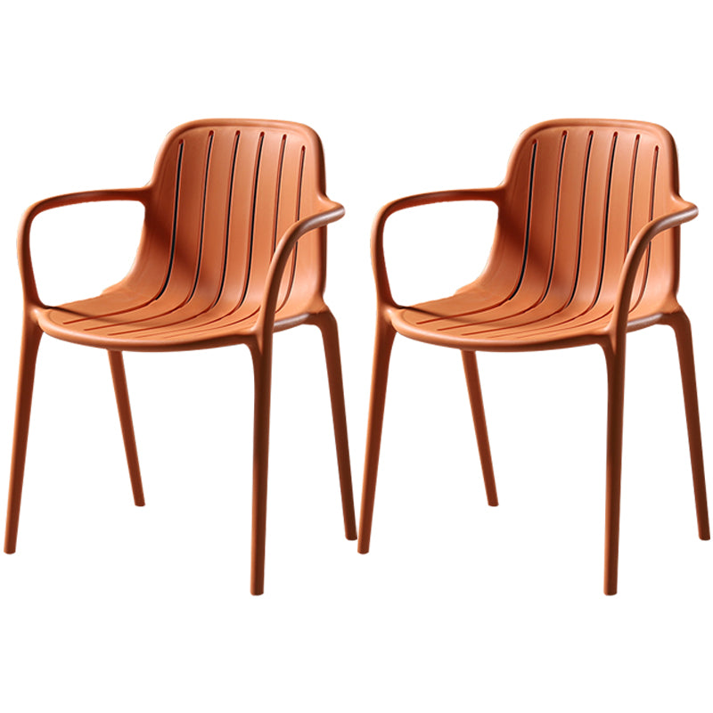 Chaise de salle à manger contemporaine en plastique, chaise latérale arrière Windsor pour usage domestique