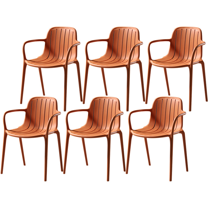 Chaise de salle à manger contemporaine en plastique, chaise latérale arrière Windsor pour usage domestique