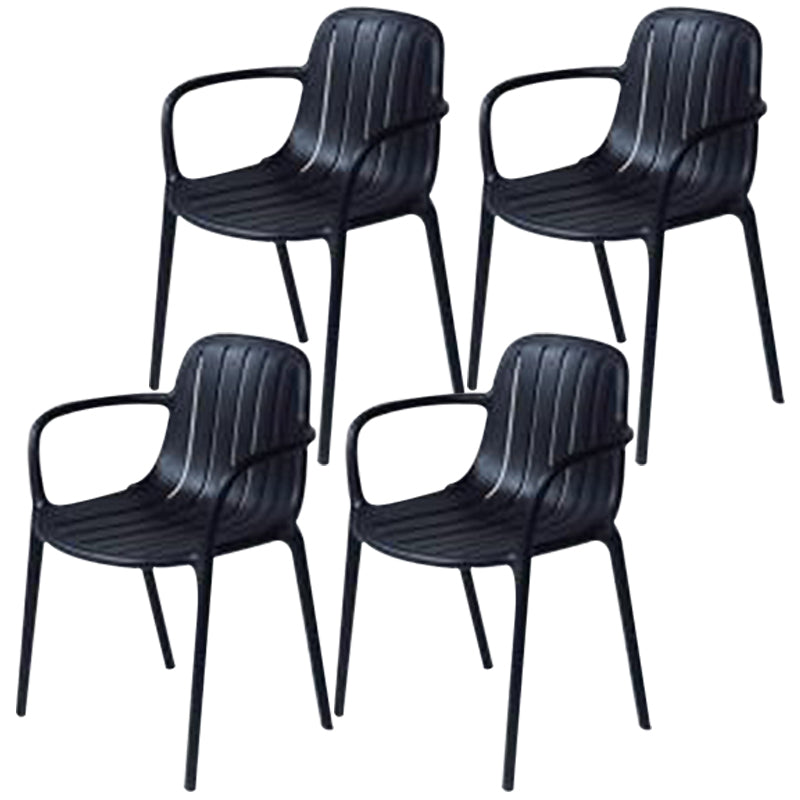 Chaise de salle à manger contemporaine en plastique, chaise latérale arrière Windsor pour usage domestique