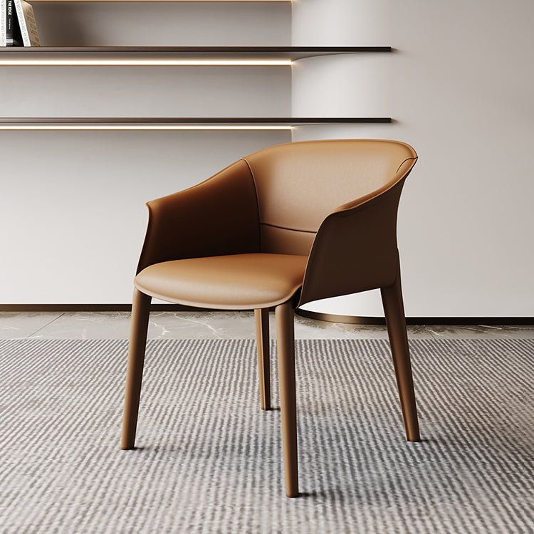 Chaise de salle à manger contemporaine en métal, finition métallique, chaise de salle à manger à dossier solide