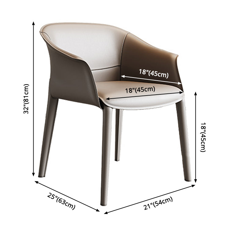 Chaise de salle à manger contemporaine en métal, finition métallique, chaise de salle à manger à dossier solide