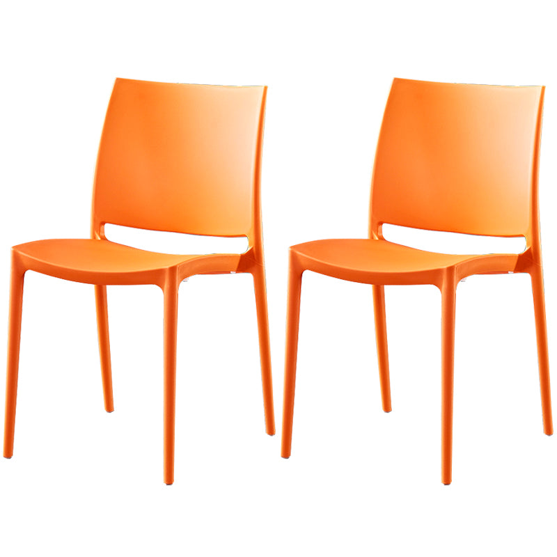 Modern Contemporary Plastic Side Chairs Multicolor Open Back Side Chair Set