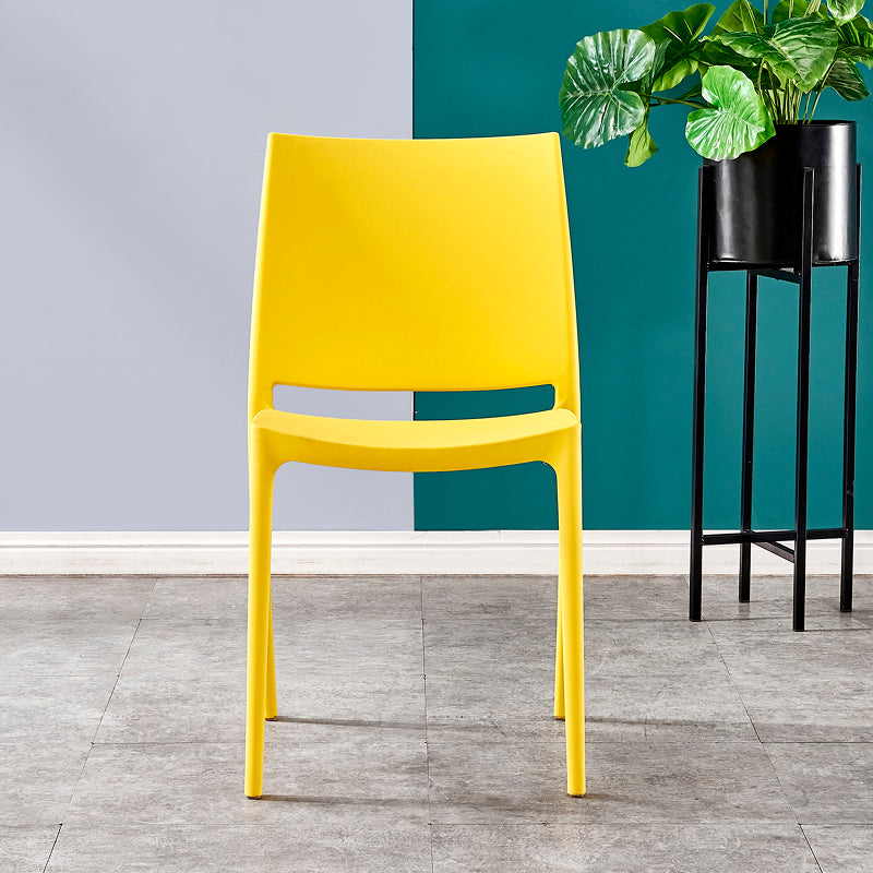 Modern Contemporary Plastic Side Chairs Multicolor Open Back Side Chair Set