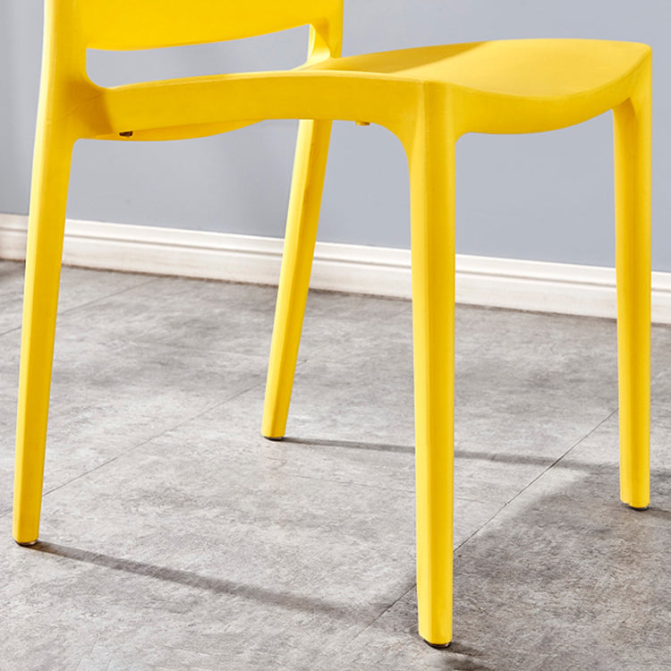 Modern Contemporary Plastic Side Chairs Multicolor Open Back Side Chair Set