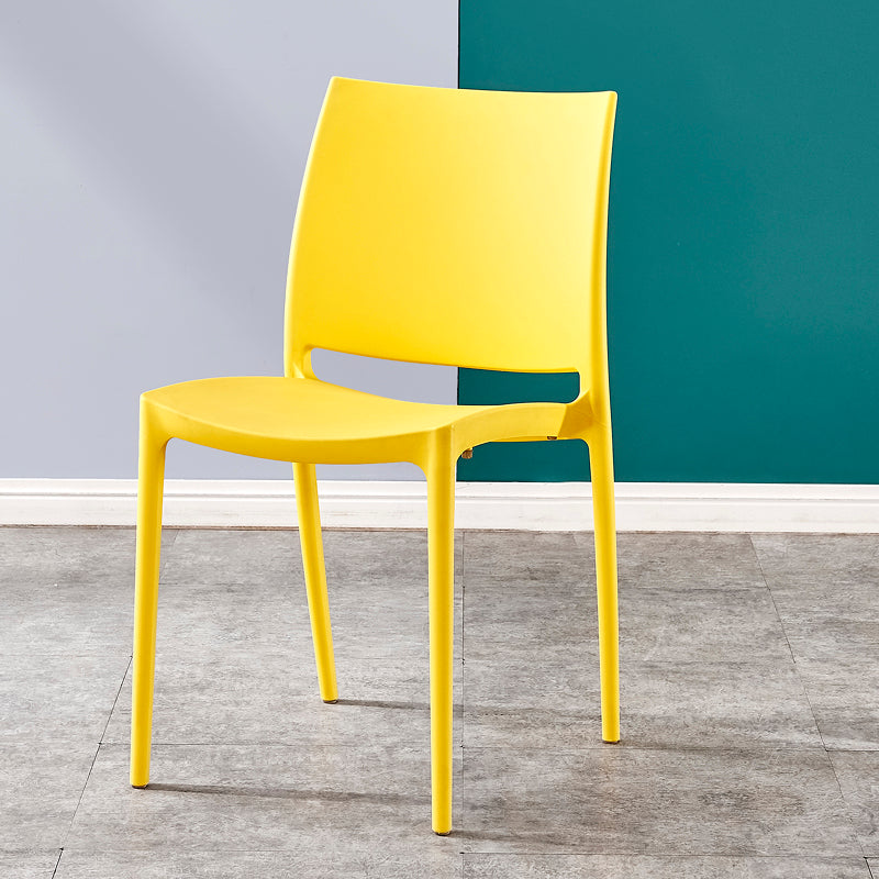 Modern Contemporary Plastic Side Chairs Multicolor Open Back Side Chair Set