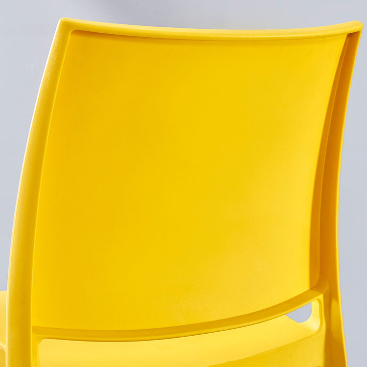 Modern Contemporary Plastic Side Chairs Multicolor Open Back Side Chair Set