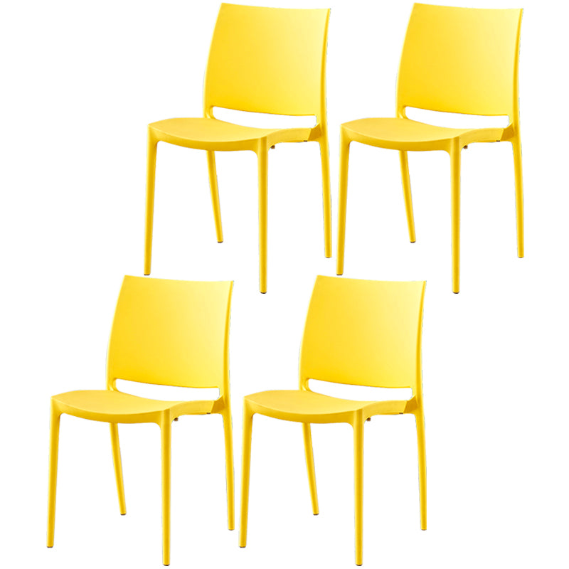 Modern Contemporary Plastic Side Chairs Multicolor Open Back Side Chair Set