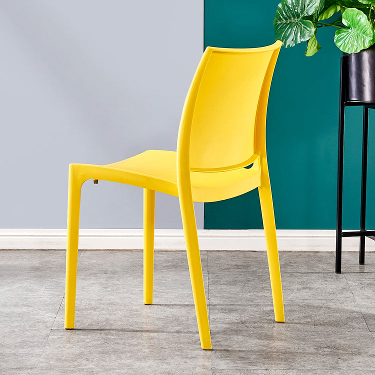 Modern Contemporary Plastic Side Chairs Multicolor Open Back Side Chair Set
