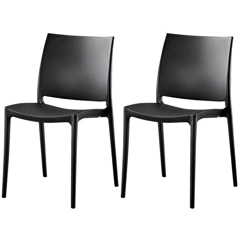 Modern Contemporary Plastic Side Chairs Multicolor Open Back Side Chair Set