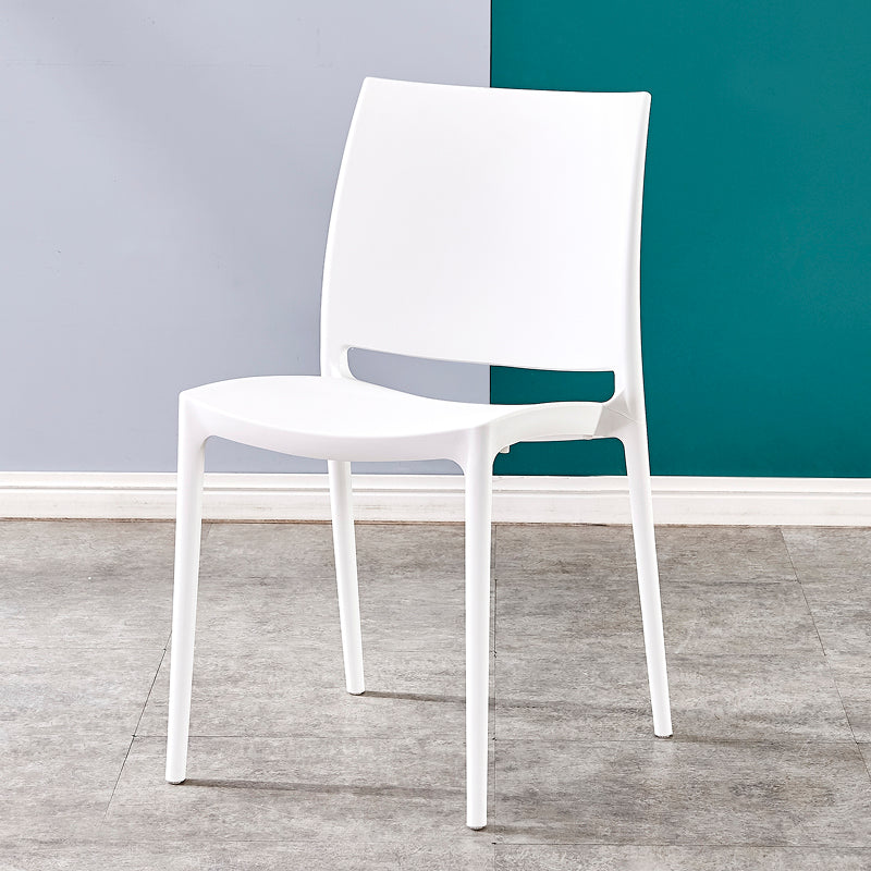 Modern Contemporary Plastic Side Chairs Multicolor Open Back Side Chair Set