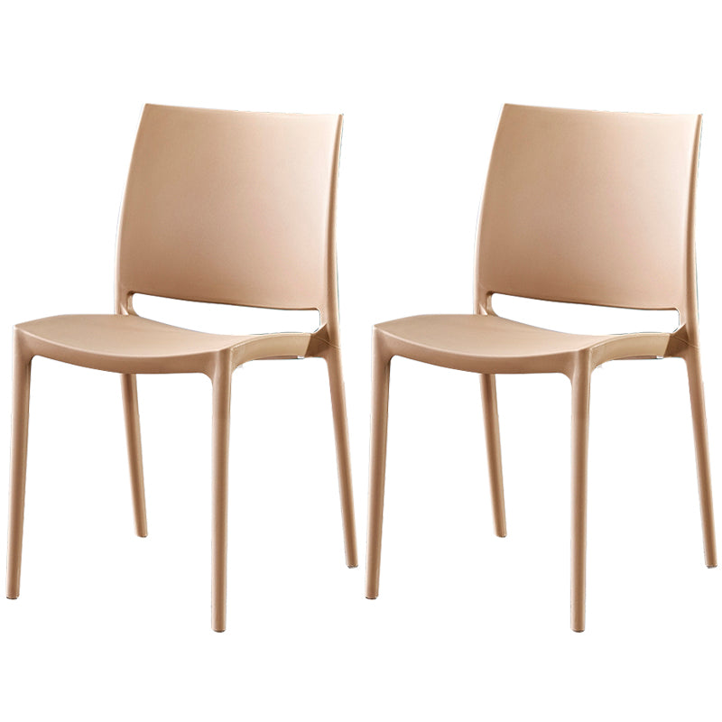 Modern Contemporary Plastic Side Chairs Multicolor Open Back Side Chair Set
