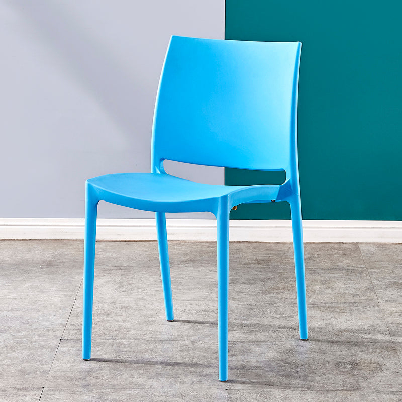 Modern Contemporary Plastic Side Chairs Multicolor Open Back Side Chair Set
