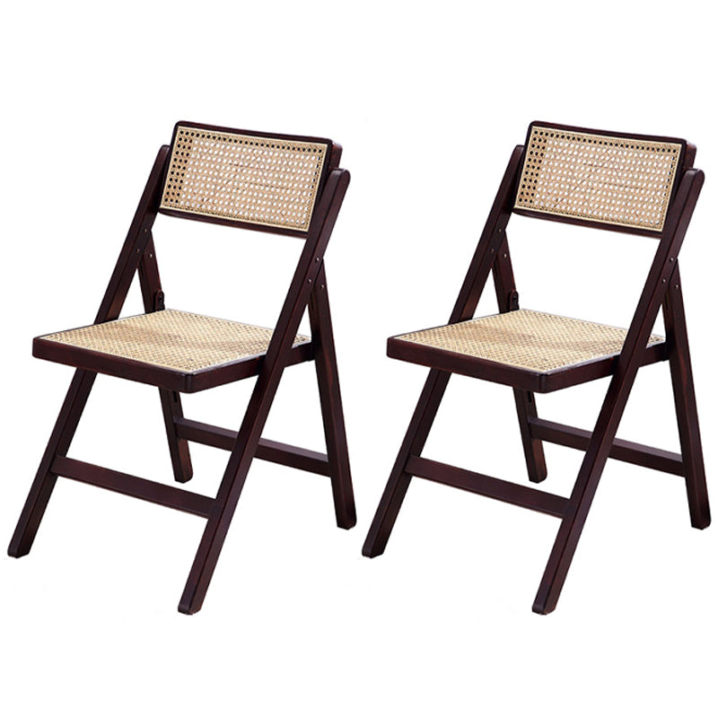Minimalist Solid Wood Kitchen Dining Folding Side Chair Opening Back Folding Side Chair