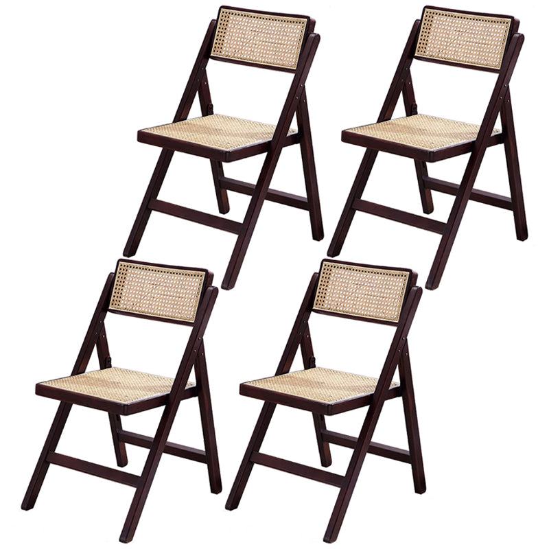 Minimalist Solid Wood Kitchen Dining Folding Side Chair Opening Back Folding Side Chair