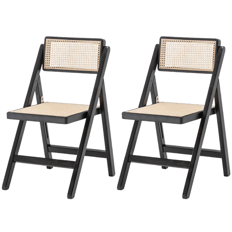 Minimalist Solid Wood Kitchen Dining Folding Side Chair Opening Back Folding Side Chair
