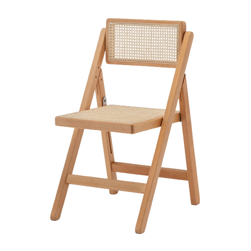 Minimalist Solid Wood Kitchen Dining Folding Side Chair Opening Back Folding Side Chair