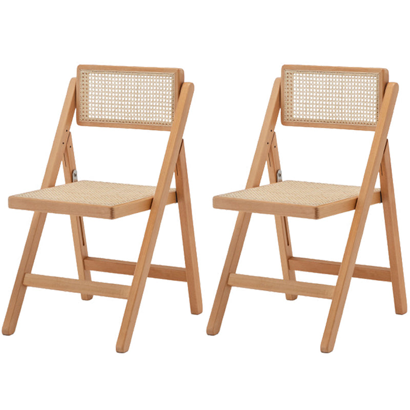 Minimalist Solid Wood Kitchen Dining Folding Side Chair Opening Back Folding Side Chair