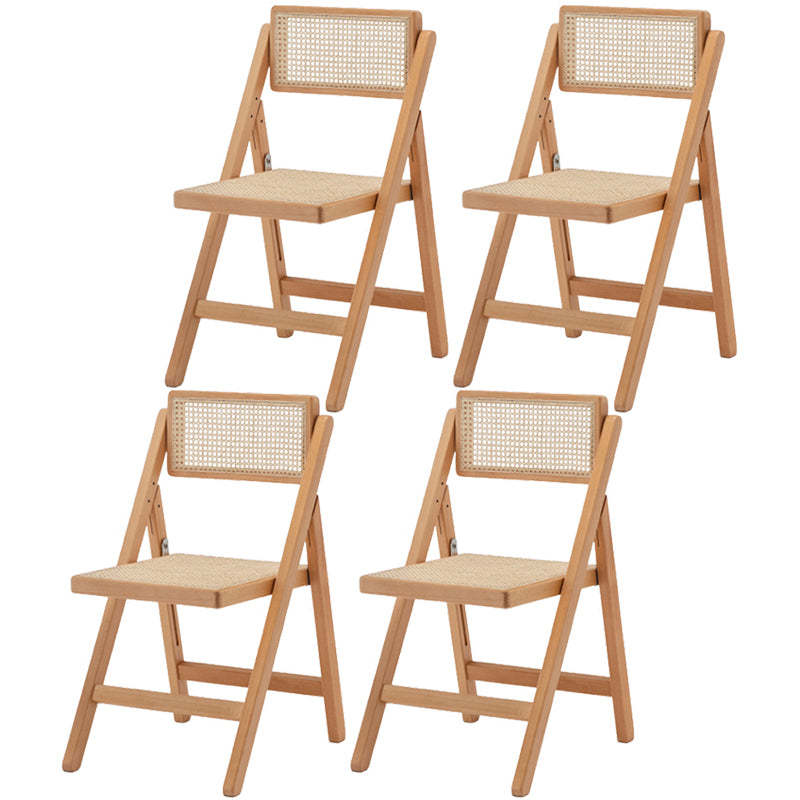 Minimalist Solid Wood Kitchen Dining Folding Side Chair Opening Back Folding Side Chair
