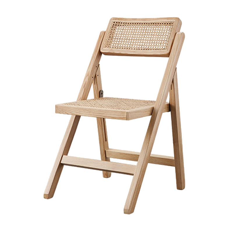 Minimalist Solid Wood Kitchen Dining Folding Side Chair Opening Back Folding Side Chair