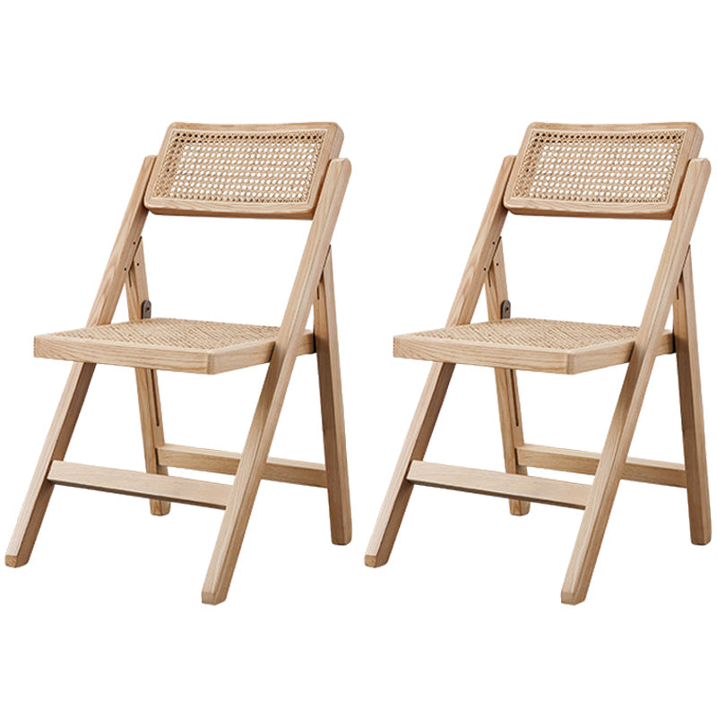 Minimalist Solid Wood Kitchen Dining Folding Side Chair Opening Back Folding Side Chair