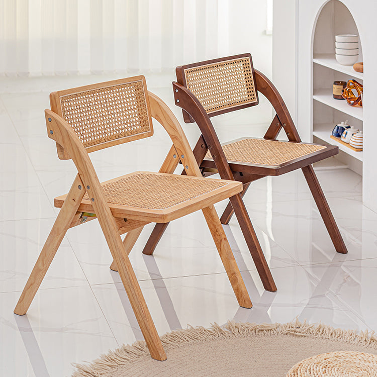 Minimalist Solid Wood Kitchen Dining Folding Side Chair Opening Back Folding Side Chair