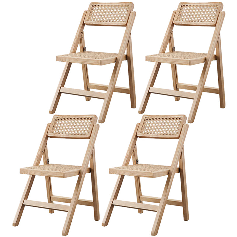 Minimalist Solid Wood Kitchen Dining Folding Side Chair Opening Back Folding Side Chair