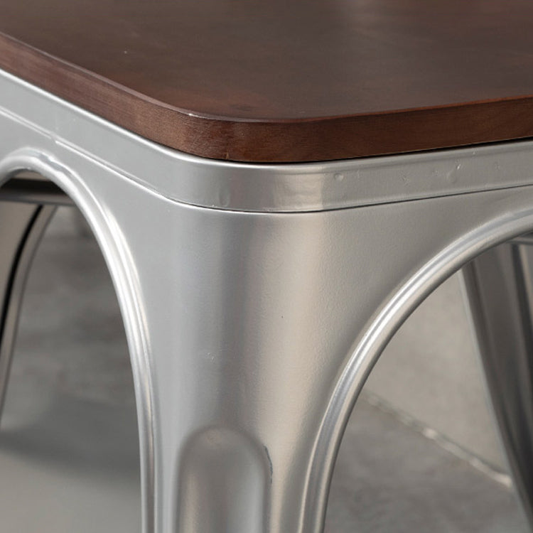 Chaise de salle à manger industrielle en métal, fauteuil empilable à dossier à lattes pour restaurant