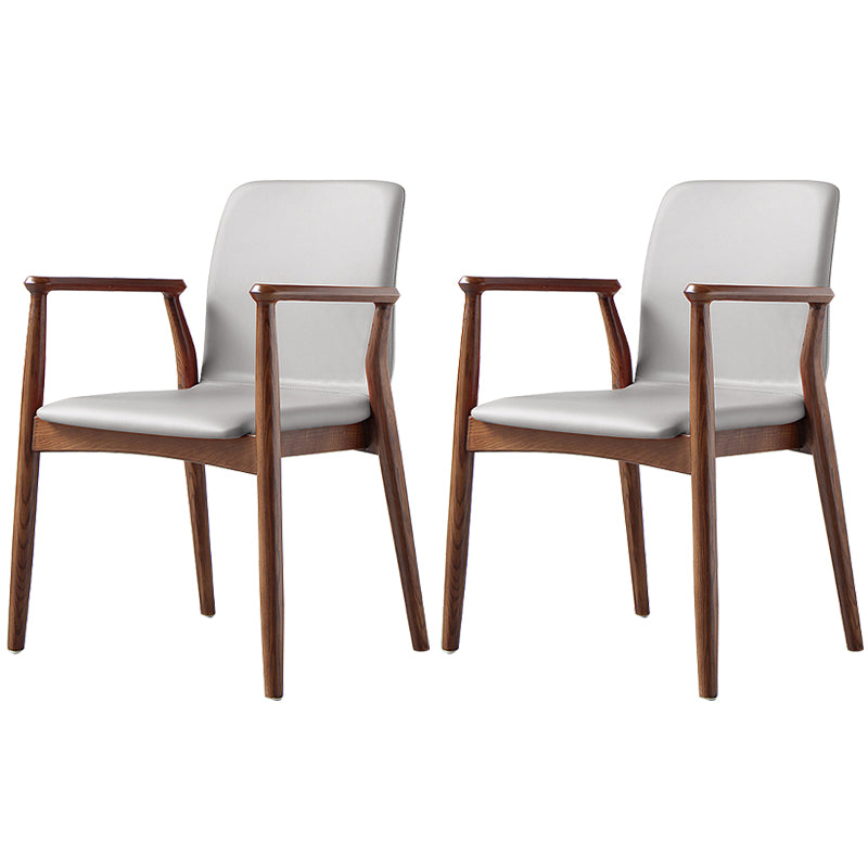 Contemporary Solid Back Kitchen Dining Arm Chair Solid Wood Dining Arm Chair