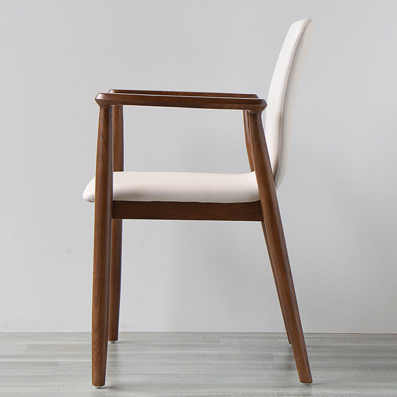 Contemporary Solid Back Kitchen Dining Arm Chair Solid Wood Dining Arm Chair