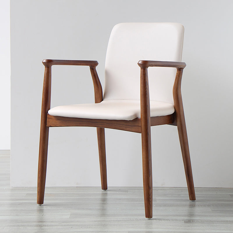 Contemporary Solid Back Kitchen Dining Arm Chair Solid Wood Dining Arm Chair