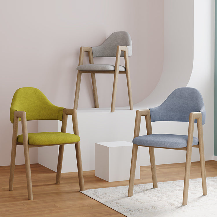 Chaise d'appoint de salle à manger en tissu nordique avec Base en métal, chaise d'appoint à dossier ouvert de 33 pouces de hauteur pour Restaurant