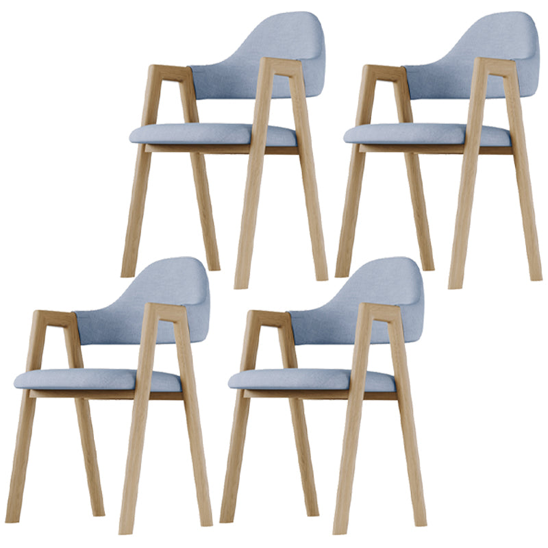 Chaise d'appoint de salle à manger en tissu nordique avec Base en métal, chaise d'appoint à dossier ouvert de 33 pouces de hauteur pour Restaurant