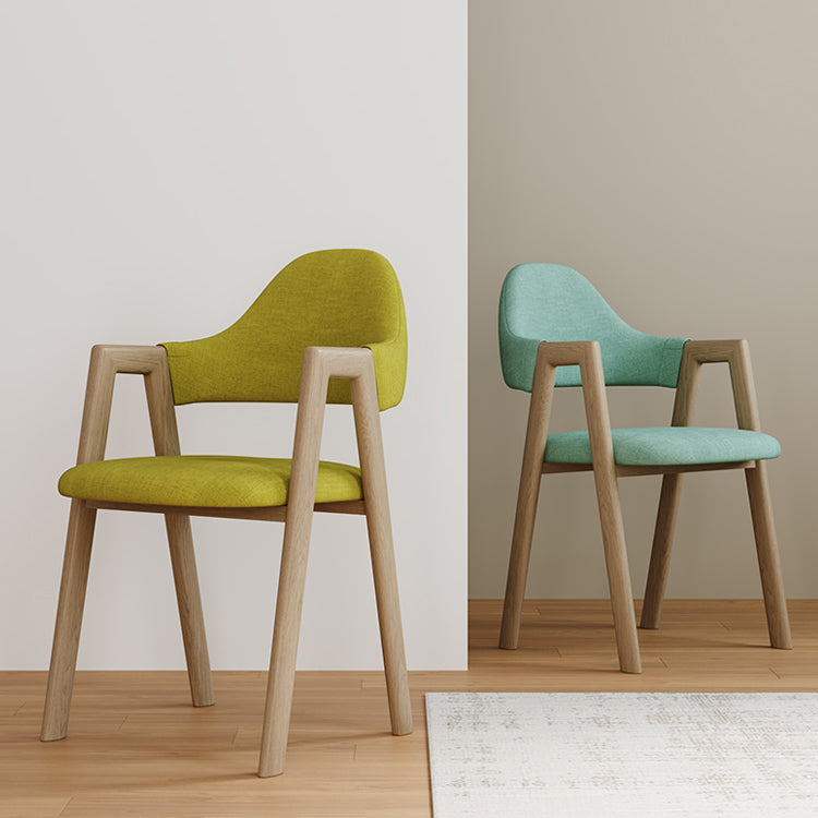 Chaise d'appoint de salle à manger en tissu nordique avec Base en métal, chaise d'appoint à dossier ouvert de 33 pouces de hauteur pour Restaurant
