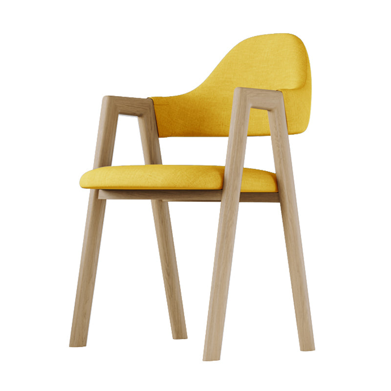 Chaise d'appoint de salle à manger en tissu nordique avec Base en métal, chaise d'appoint à dossier ouvert de 33 pouces de hauteur pour Restaurant