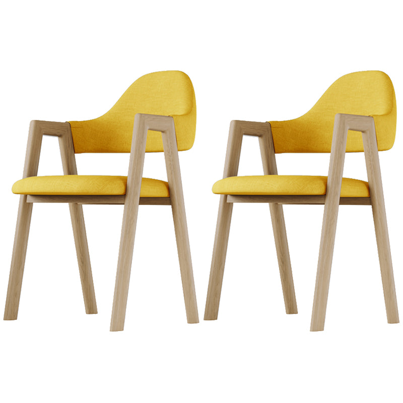 Chaise d'appoint de salle à manger en tissu nordique avec Base en métal, chaise d'appoint à dossier ouvert de 33 pouces de hauteur pour Restaurant