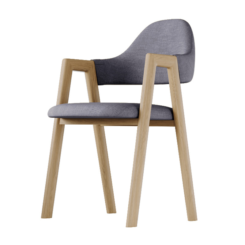 Chaise d'appoint de salle à manger en tissu nordique avec Base en métal, chaise d'appoint à dossier ouvert de 33 pouces de hauteur pour Restaurant