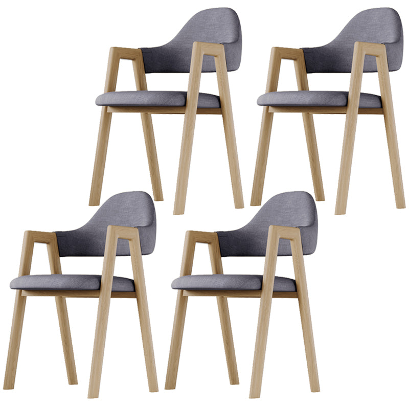 Chaise d'appoint de salle à manger en tissu nordique avec Base en métal, chaise d'appoint à dossier ouvert de 33 pouces de hauteur pour Restaurant