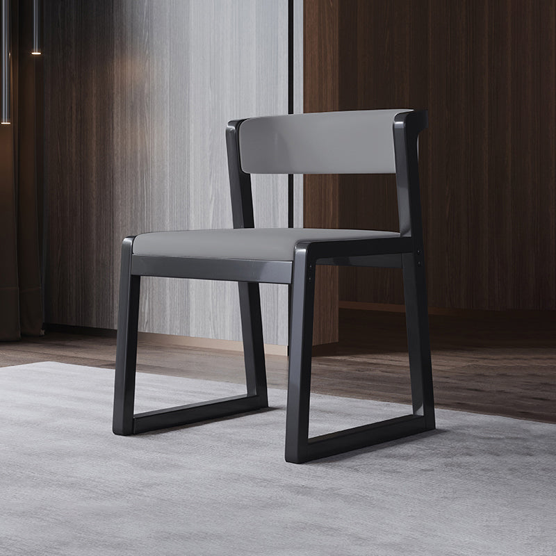 Wood Modern Dining Side Chair with Color Cushion Open Back Dining Side Chair for Kitchen