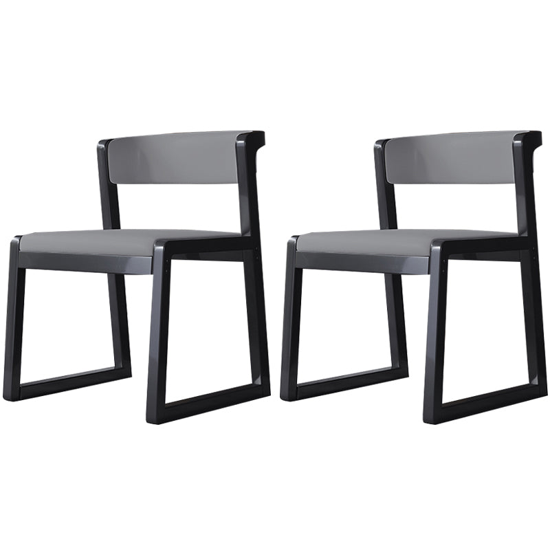 Wood Modern Dining Side Chair with Color Cushion Open Back Dining Side Chair for Kitchen