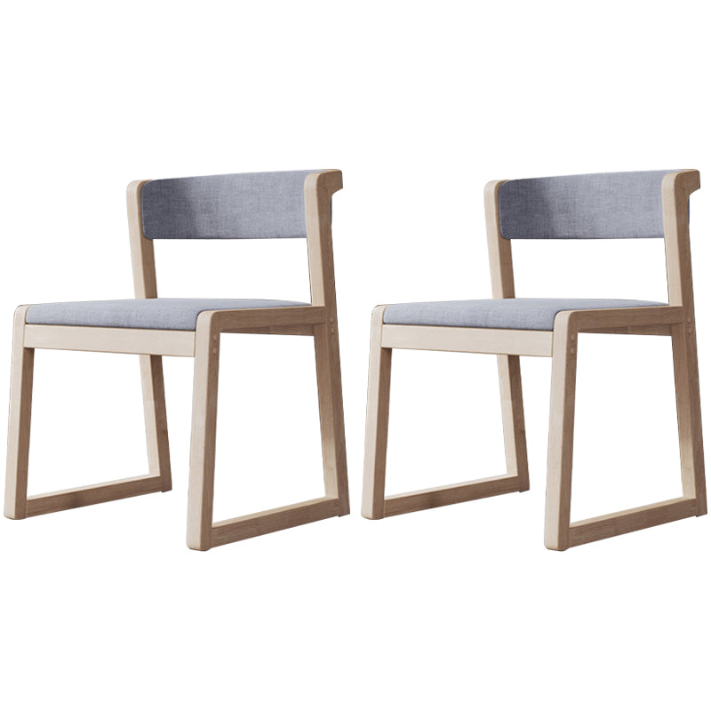 Wood Modern Dining Side Chair with Color Cushion Open Back Dining Side Chair for Kitchen