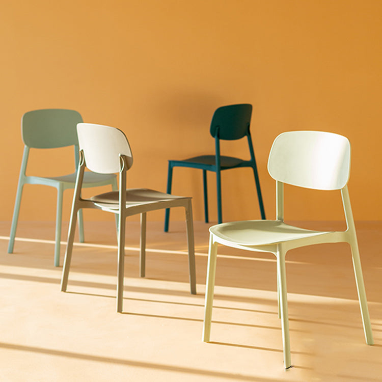 Multicolor Contemporary Style Side Chair Set Open Back Side Dining Chair