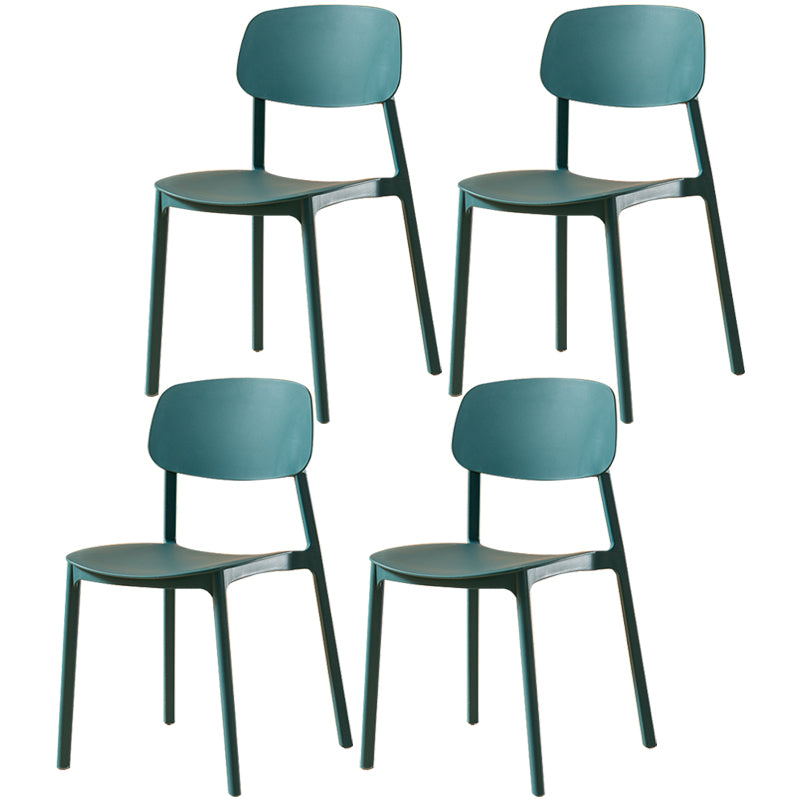 Multicolor Contemporary Style Side Chair Set Open Back Side Dining Chair