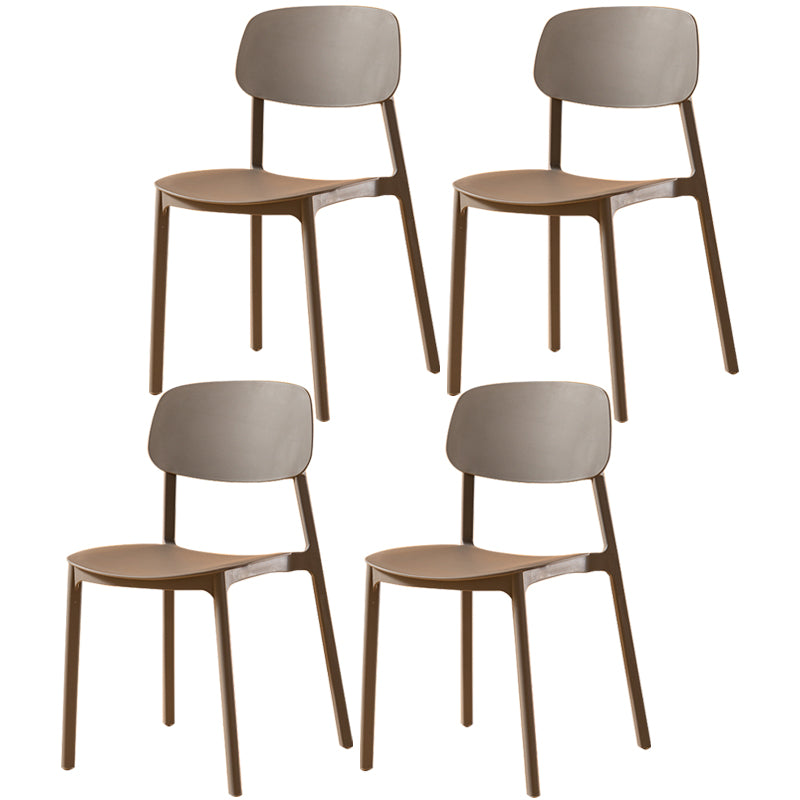 Multicolor Contemporary Style Side Chair Set Open Back Side Dining Chair