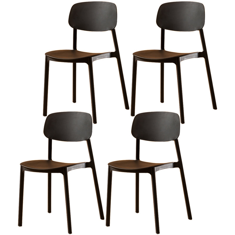 Multicolor Contemporary Style Side Chair Set Open Back Side Dining Chair